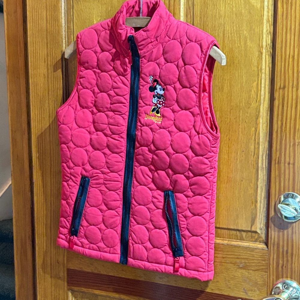 Disneyland Minnie Mouse Red Quilted Vest for Women Size S